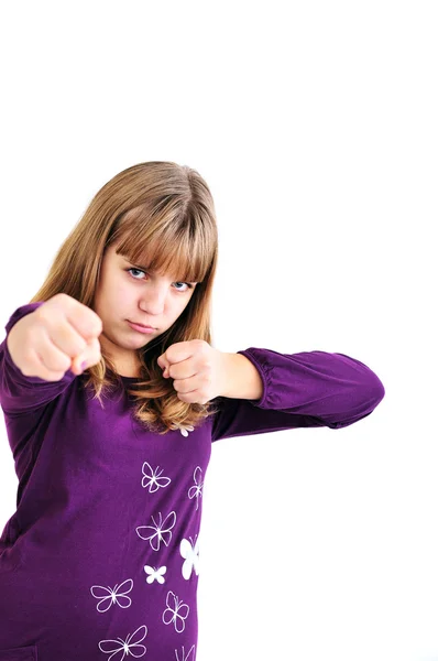 Fighting teen girl — Stock Photo, Image