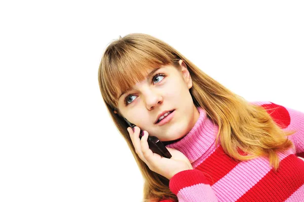 Talking by cellular phone — Stock Photo, Image