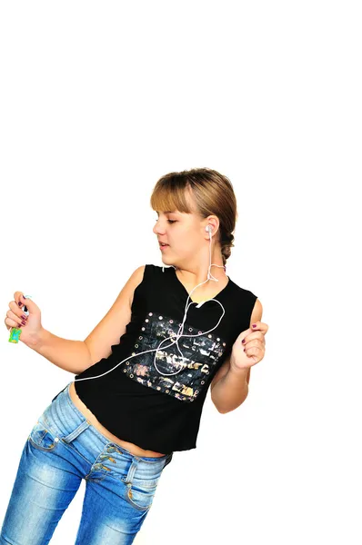 Dancing teenager girl — Stock Photo, Image