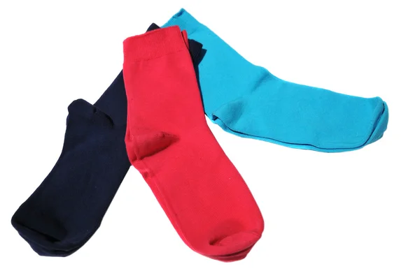 Három színes zokni — Stock Fotó