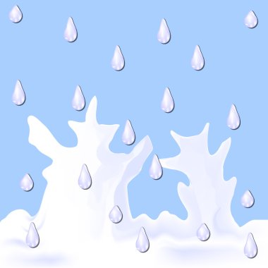 Puzzling pieces of snow clipart