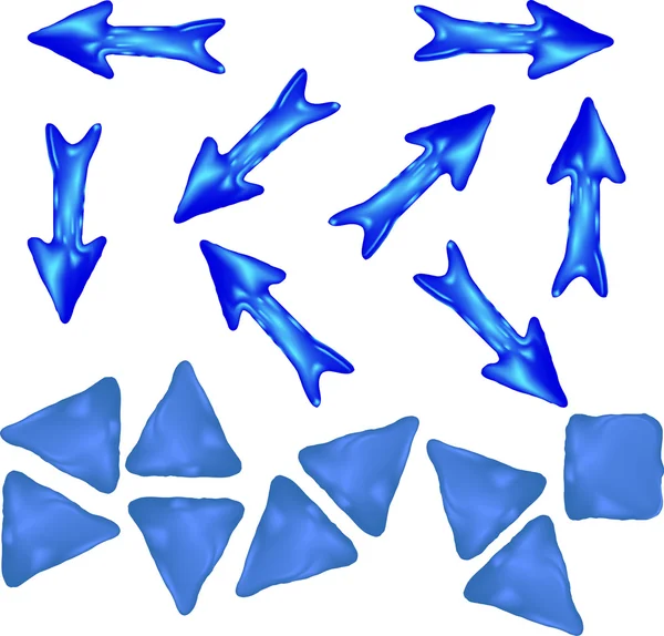 Punteros formas de plástico — Vector de stock