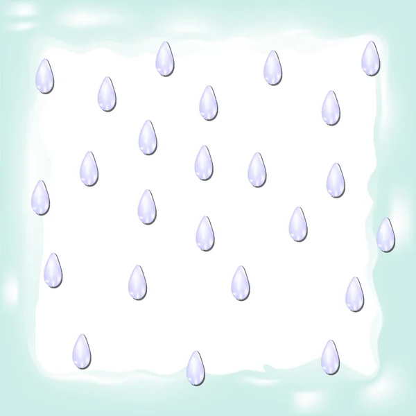 Gotas de lluvia en el cristal de la ventana — Vector de stock
