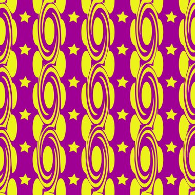 Seamless wallpaper on a purple backgroun clipart