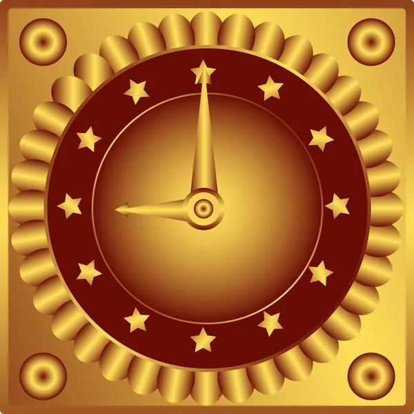 L'horloge sur le tableau de bord — Image vectorielle