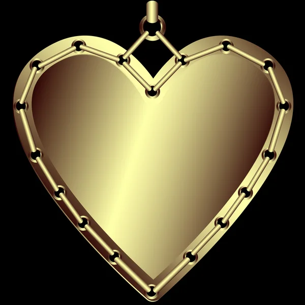 Een hart van goud — Stockvector