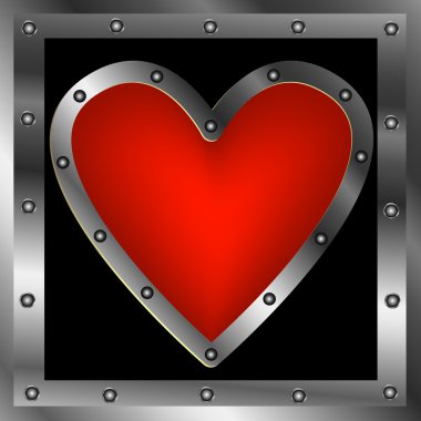 Heart in a steel frame clipart