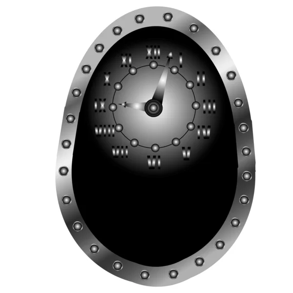 Les heures d'oeufs dans une boucle métallique — Image vectorielle