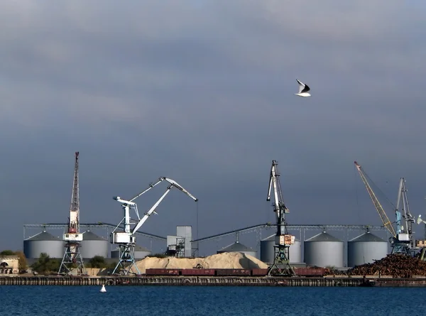 Trabalhos de carga em portos marítimos — Fotografia de Stock