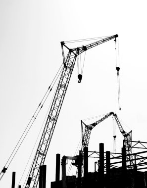 Silhouette of the construction clipart