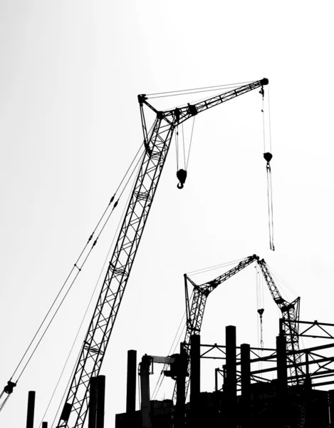 Silhouette of the construction — Stock Photo, Image