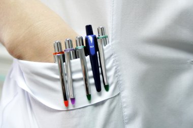 Five pens clipart