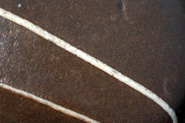 Beyaz çizgiler ile deniz taş — Stok fotoğraf