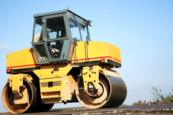 stock image Yellow road-roller