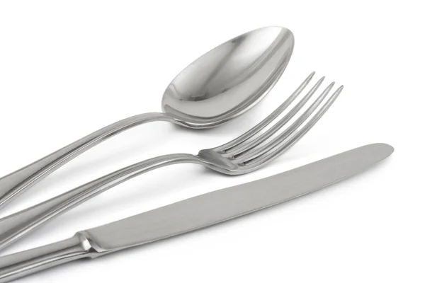 Tenedor, cuchillo y cuchara —  Fotos de Stock
