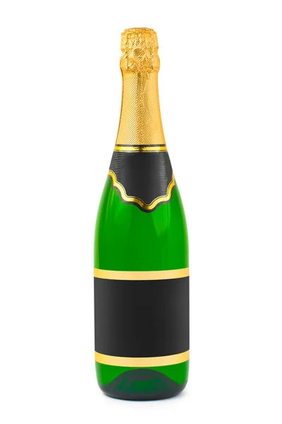 stock image Champagne bottle with blank label