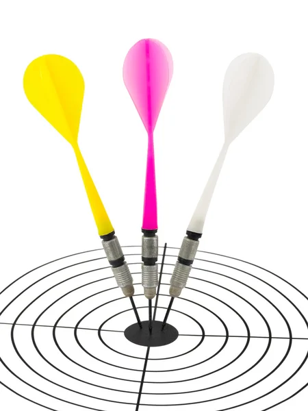 Darts and target — Stock Photo, Image
