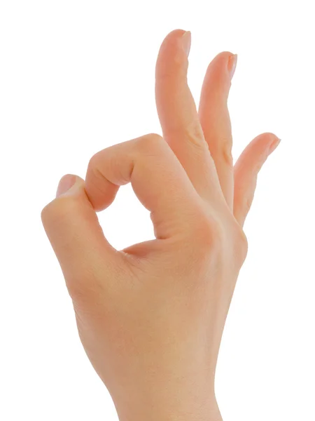 Ok znamení ruky — Stock fotografie