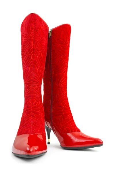 赤い女性のブーツ — ストック写真