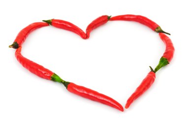 Heart made of pepper clipart