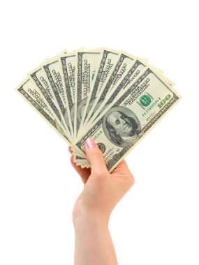 Hand with money clipart