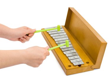 Hands and xylophone clipart