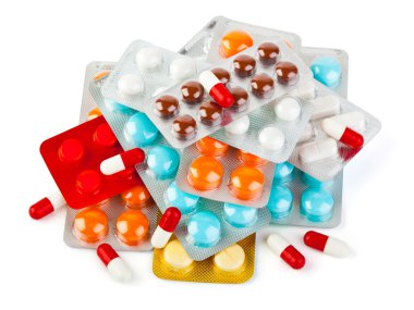 Packs of pills clipart