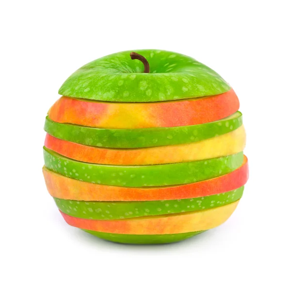 Äpfel in Scheiben geschnitten — Stockfoto