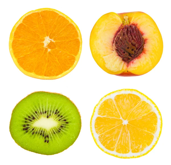 Conjunto de rebanadas de fruta —  Fotos de Stock