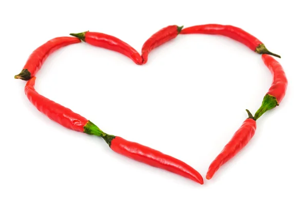 Heart made of pepper — Stock Photo, Image