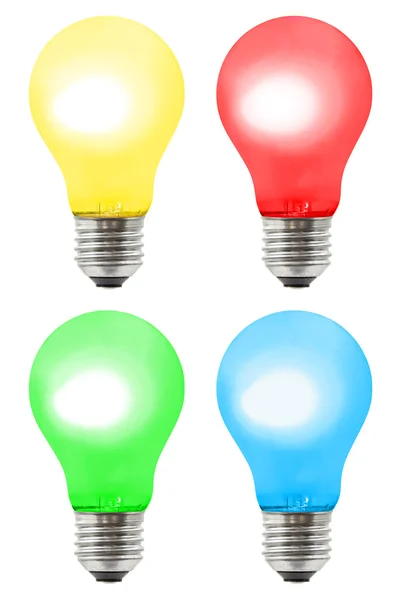 Conjunto de lâmpadas multicoloridas — Fotografia de Stock