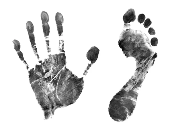 Impresión de la mano y el pie —  Fotos de Stock