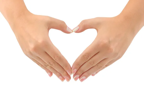 Coração feito de mãos — Fotografia de Stock