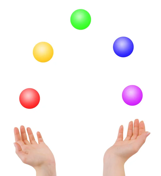 Žonglování rukou — Stock fotografie