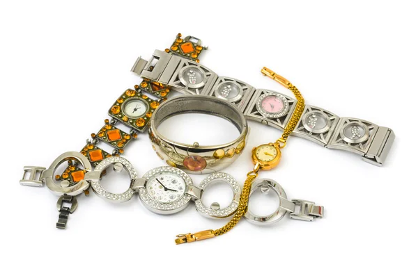 Grupo de relojes de mujer — Foto de Stock