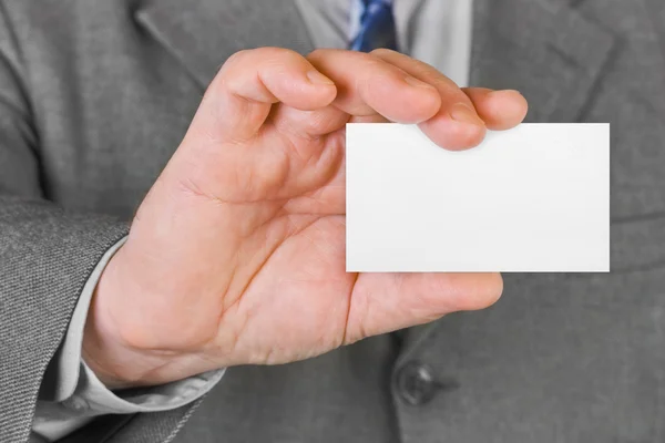 Paper card in hand — Stock Photo, Image