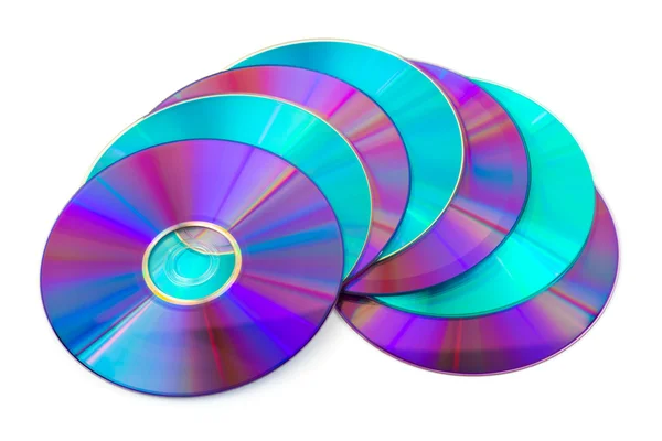 Купка комп'ютерних дисків — стокове фото