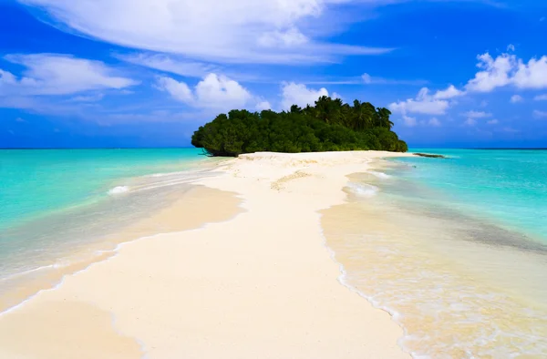 Tropical island and sand bank — Stock Photo, Image