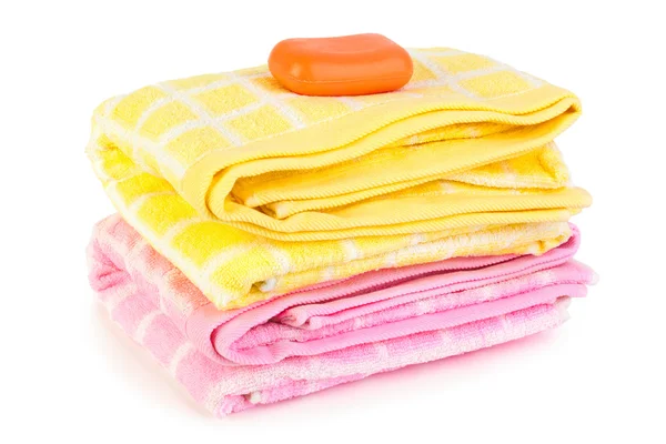 Handuk dan sabun — Stok Foto