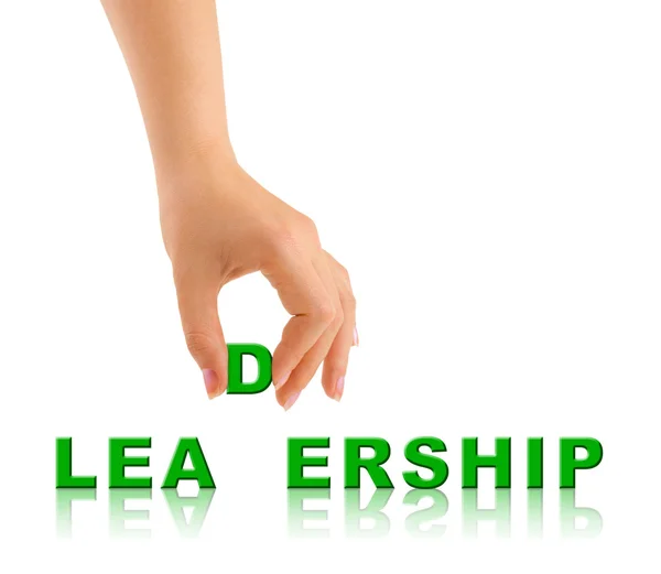 Hand and word Leadership — Stock Photo, Image