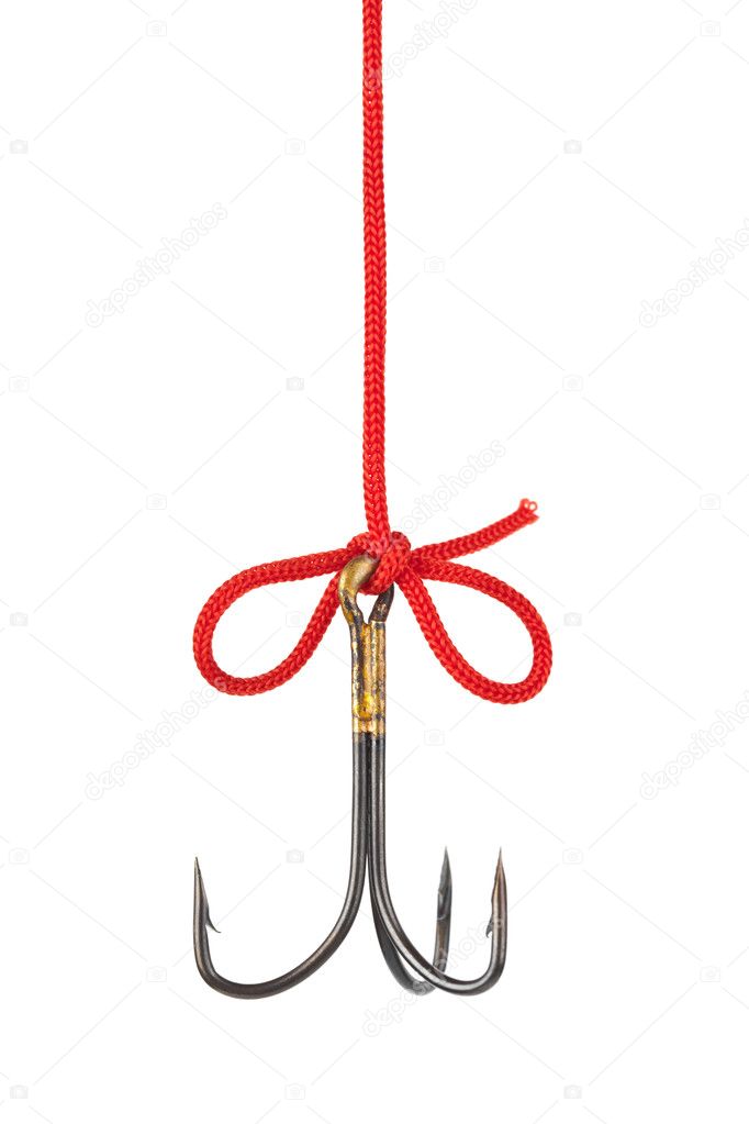 Fishing Hook Isolated On A White Background Stock Photo - Download