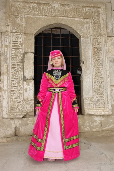 Tatar elbiseli kız Stok Resim
