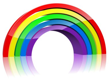 3D rainbow clipart