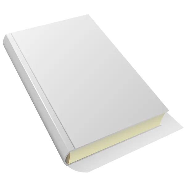 Hardcover boek met blanke pagina — Stockvector