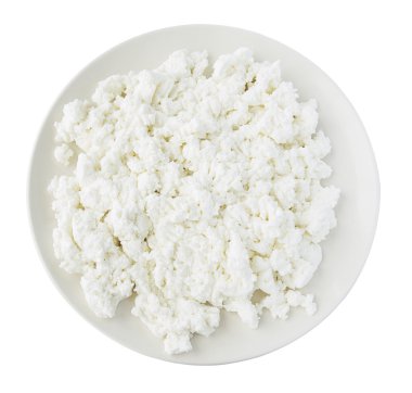 Plate with curds clipart