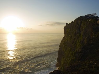 Pura Luhur Uluwatu at sunset clipart