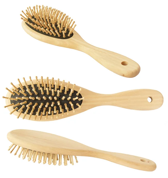 stock image Wooden hairbrush