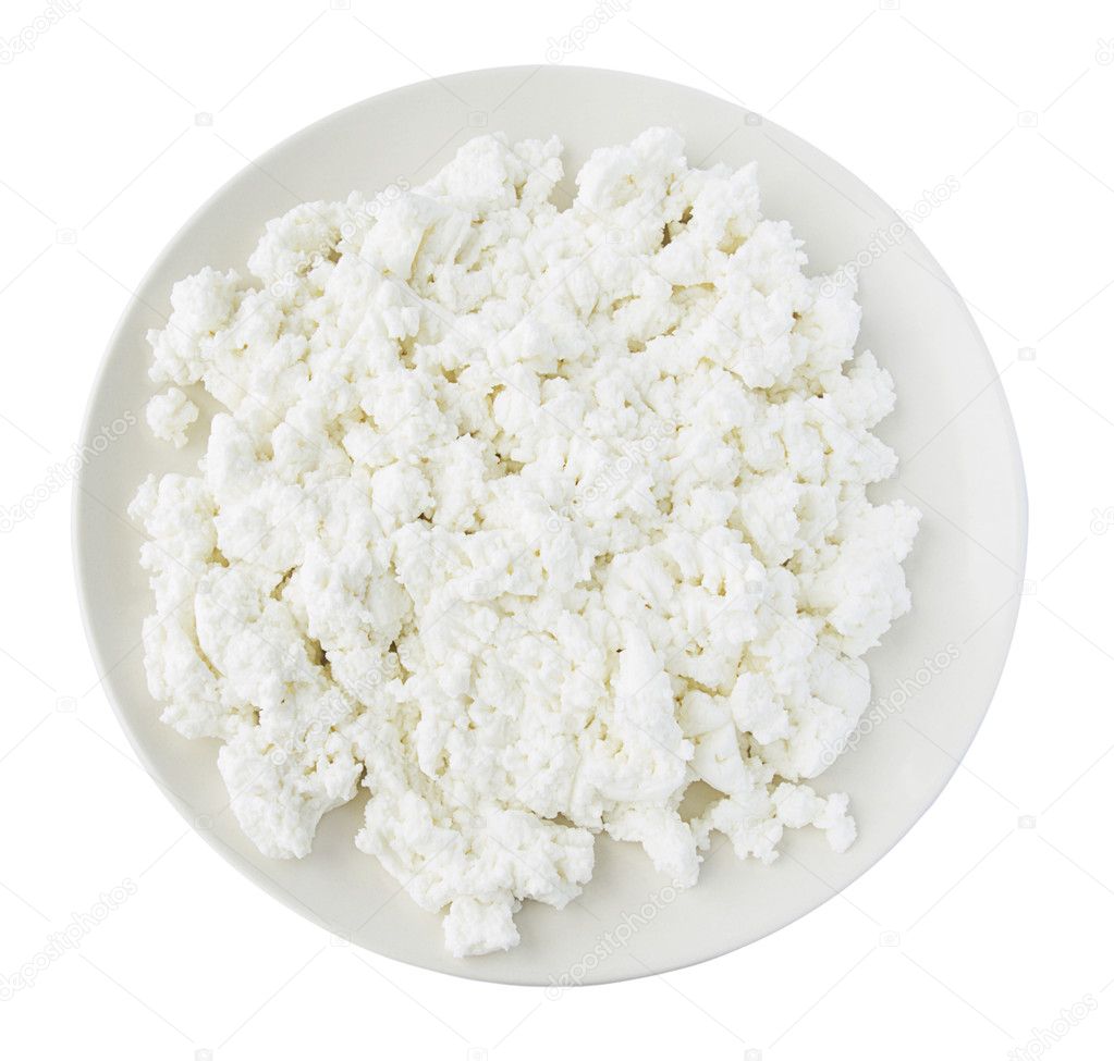 Plate with curds