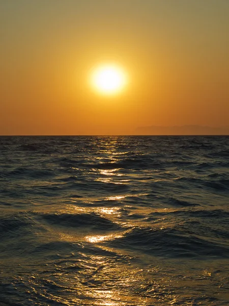 Эгейский морской закат — стоковое фото