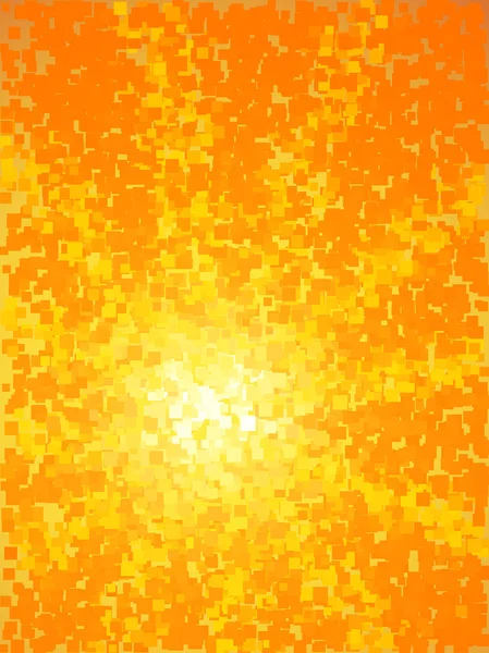 黄色和橙色的光芒爆背景 — 图库矢量图片